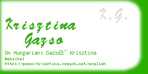 krisztina gazso business card